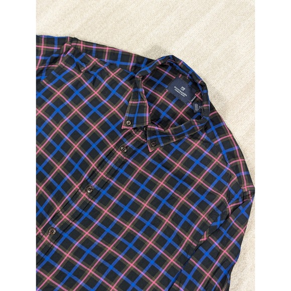 Scotch & Soda Shirt Men's XL Neon Plaid Regular Long Sleeve Collared Button-Up - Picture 1 of 13